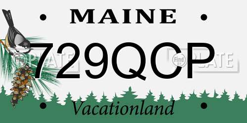 729QCP Maine License Plate