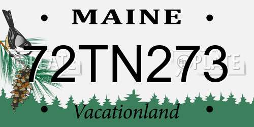 72TN273 Maine License Plate