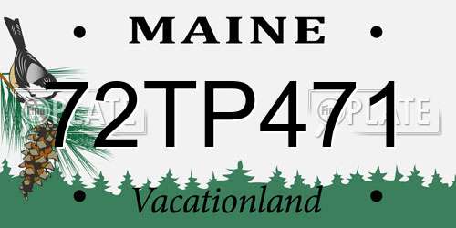 72TP471 Maine License Plate