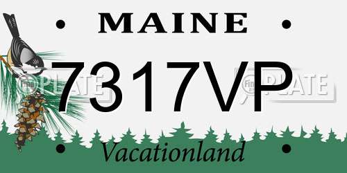 7317VP Maine License Plate