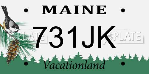 731JK Maine License Plate