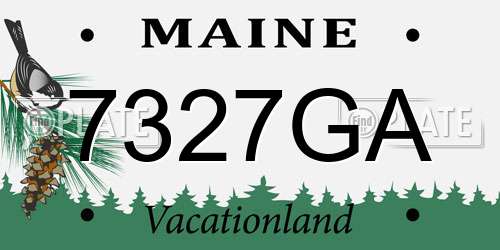 7327GA Maine License Plate
