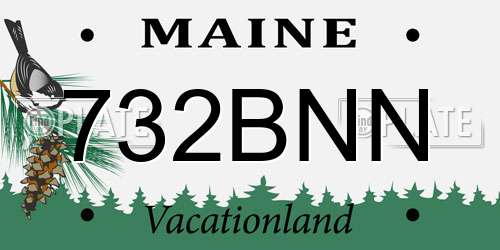 732BNN Maine License Plate