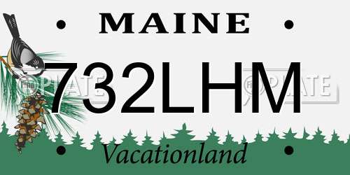 732LHM Maine License Plate
