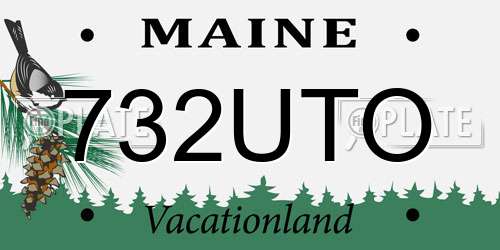 732UTO Maine License Plate
