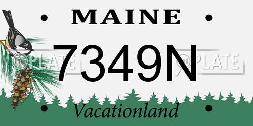 7349N Maine License Plate