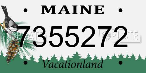 7355272 Maine License Plate