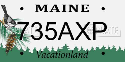 735AXP Maine License Plate