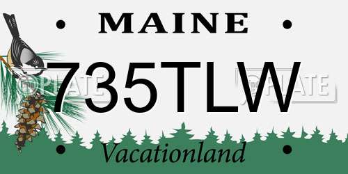 735TLW Maine License Plate