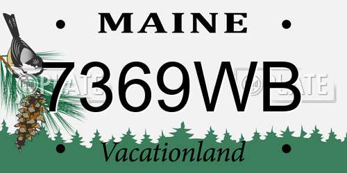 7369WB Maine License Plate