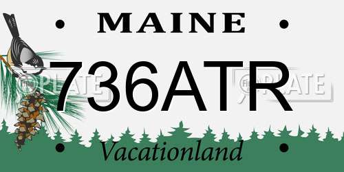 736ATR Maine License Plate