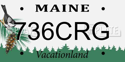 736CRG Maine License Plate
