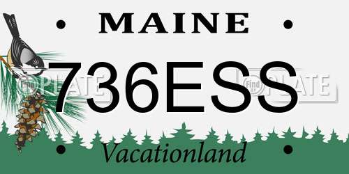 736ESS Maine License Plate