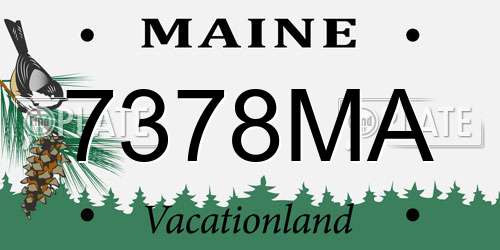 7378MA Maine License Plate