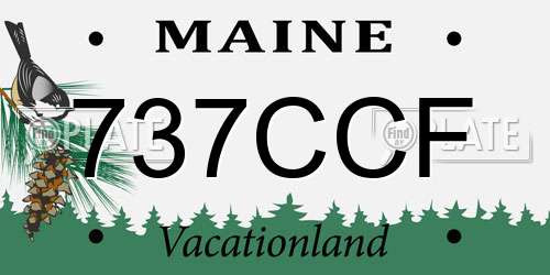 737CCF Maine License Plate
