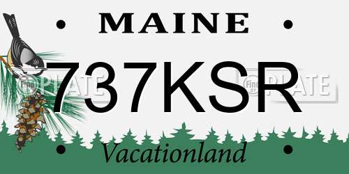 737KSR Maine License Plate