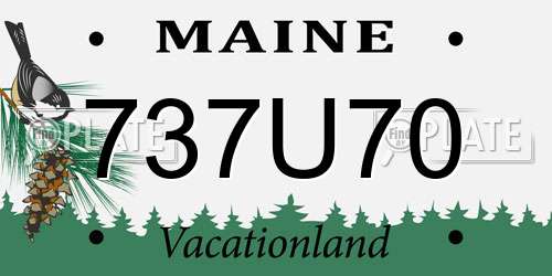 737U70 Maine License Plate