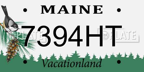 7394HT Maine License Plate