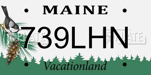 739LHN Maine License Plate