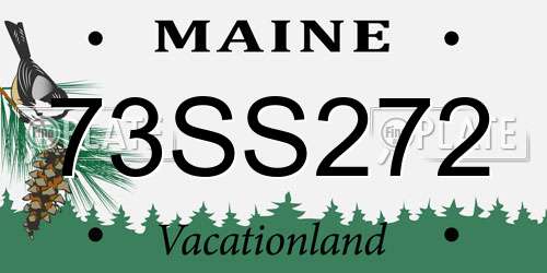 73SS272 Maine License Plate