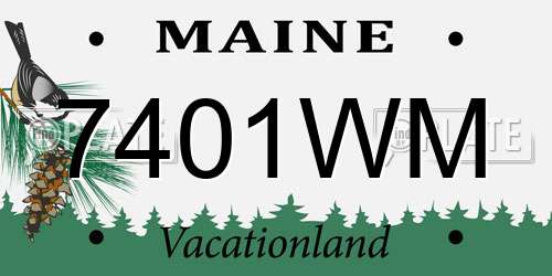 7401WM Maine License Plate