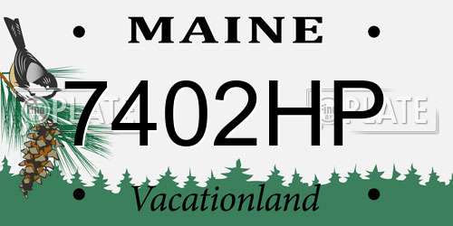 7402HP Maine License Plate