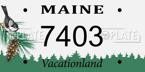7403 Maine License Plate