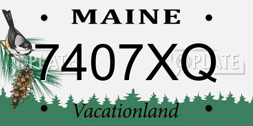 7407XQ Maine License Plate