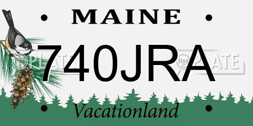 740JRA Maine License Plate
