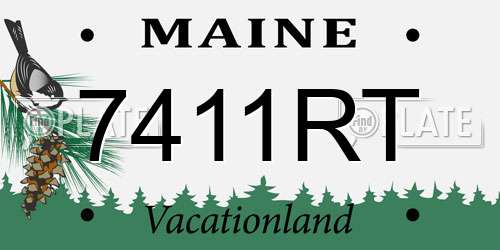 7411RT Maine License Plate