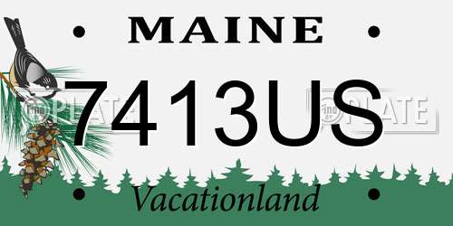 7413US Maine License Plate