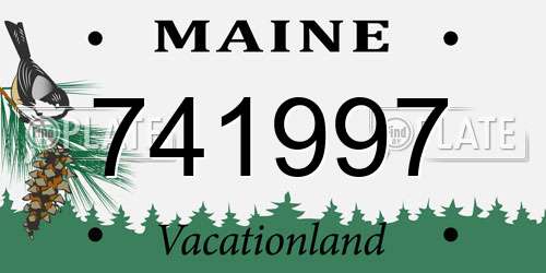 741997 Maine License Plate