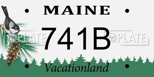 741B Maine License Plate