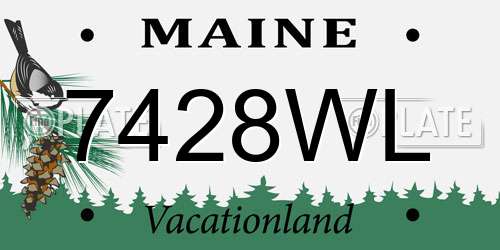 7428WL Maine License Plate