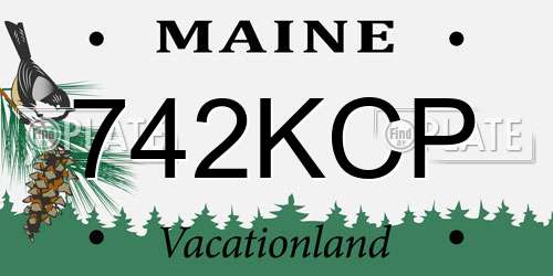 742KCP Maine License Plate
