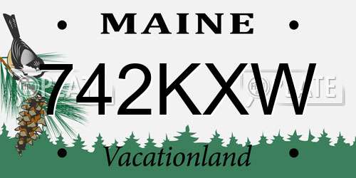 742KXW Maine License Plate