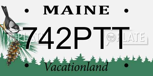 742PTT Maine License Plate