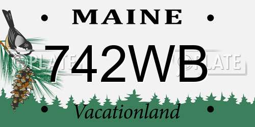 742WB Maine License Plate