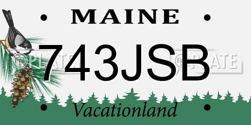 743JSB Maine License Plate