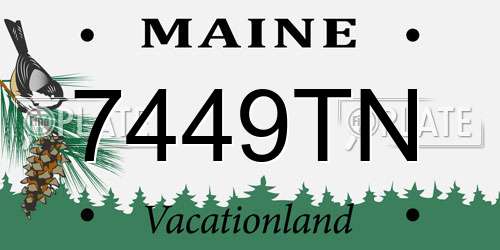 7449TN Maine License Plate