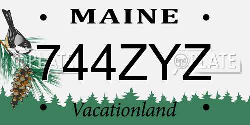 744ZYZ Maine License Plate