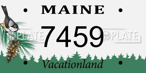 7459 Maine License Plate