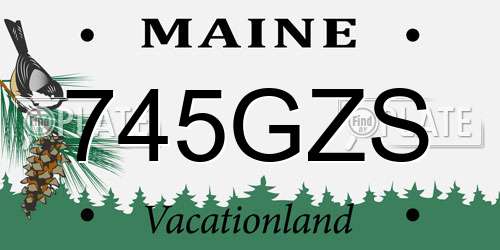 745GZS Maine License Plate