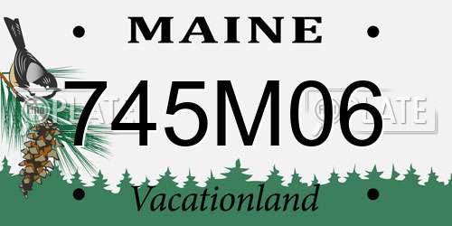 745M06 Maine License Plate