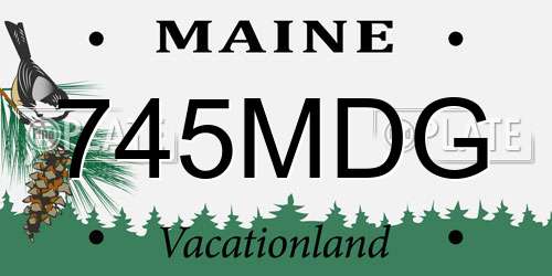 745MDG Maine License Plate