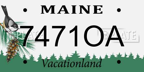 7471OA Maine License Plate