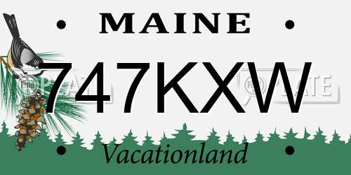 747KXW Maine License Plate