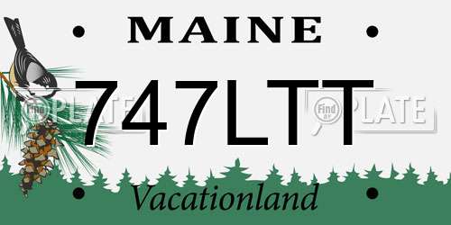 747LTT Maine License Plate