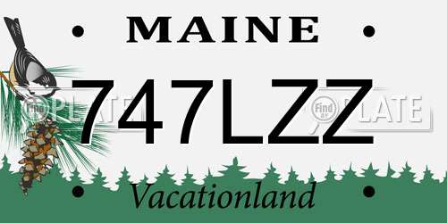 747LZZ Maine License Plate