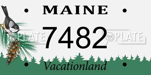 7482 Maine License Plate